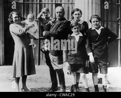 Benito Mussolini with his family, approx. 1930 Stock Photo: 48387860 ...