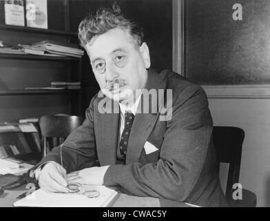 Sholem Asch (1880-1957), Polish born Jewish writer, immigrated to America in 1914, wrote in Yiddish on Jewish identity in Stock Photo