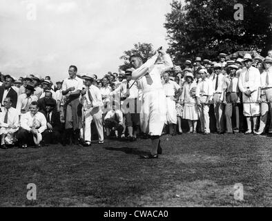 Golfer Bobby Jones playing an exhibiton game at the Columbia Country Club, Chevy Chase Maryland. September 1930. Courtesy: CSU Stock Photo