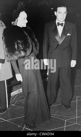 Erich Maria Remarque (1898-1970) with Marlene Dietrich (1901-1992), in ...