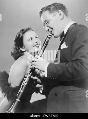 Helen Ward (1916-1998) and Benny Goodman (1909-1986) were linked musically and romantically in the 1930's. Stock Photo