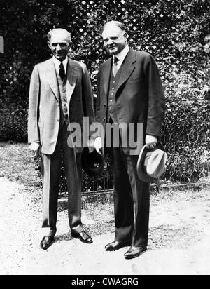 Henry Ford, and President Herbert Hoover at the White House. Washington DC, ca. 1930s. Courtesy: CSU Archives/Everett Collection Stock Photo