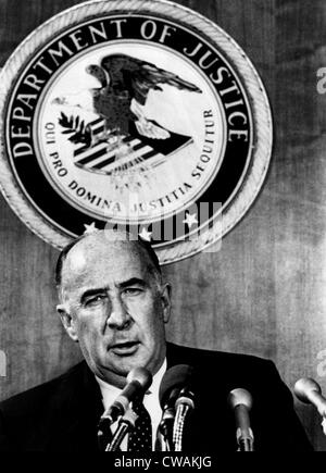 Attorney General John Mitchell at a news conference in Washington D.C.,  January 19, 1971.. Courtesy: CSU Archives / Everett Stock Photo