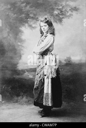 Maude Adams (1872-1953), American actress in costume as Babbie, from THE LITTLE MINISTER by J. M. Barrie. Ca. 1898.  Kathryn Stock Photo