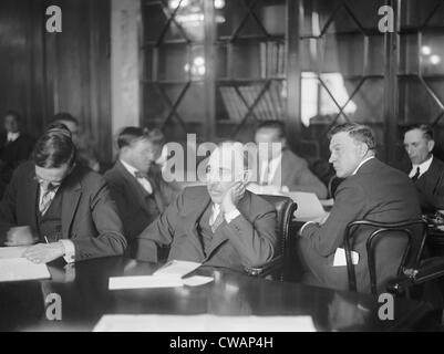 Richard B. Mellon (1858-1933), brother of Treasury secretary, Andrew Mellon, before the Senate Borah Committee. 10/28/24. Stock Photo