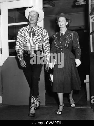 Roy Rogers, and his wife Dale Evans, circa 1953. Courtesy: CSU Archives/Everett Collection Stock Photo