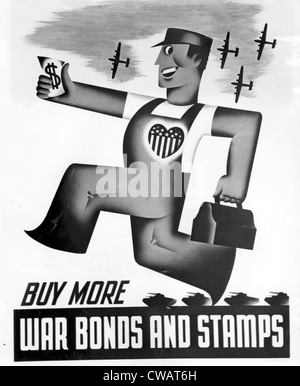 WORLD WAR II, war bond poster, New York News Bureau, 1942. Courtesy: CSU Archives / Everett Collection Stock Photo