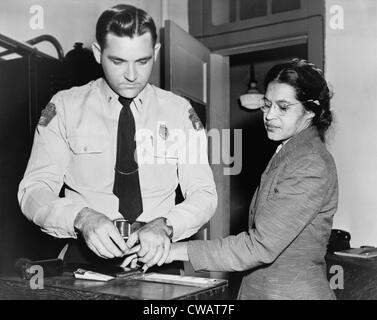 Rosa Parks (1913-2005), whose refusal to move to the back of a bus touched off the bus boycott in Montgomery, Alabama. Stock Photo