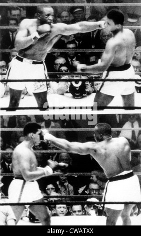 The first Sonny Liston vs. Cassius Clay (Muhammad Ali) fight in Miami, 1964. Courtesy: CSU Archives / Everett Collection Stock Photo