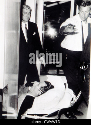 ROBERT KENNEDY, transported to hospital after being shot, June 5, 1968. Courtesy: CSU Archives / Everett Collection Stock Photo