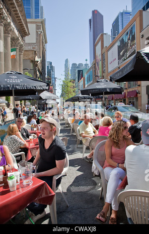 Celebrate Yonge; the longest street in the World; Toronto;Ontario;Canada;is begin converted in summer to 2 lane traffic only Stock Photo