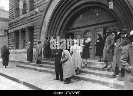 In front of Pilgrim Baptist Church on Easter Sunday, South Side of Chicago, Illinois, April, 1941. Stock Photo