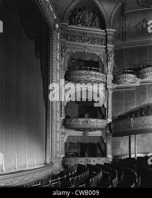 The Hollis Street Theater, auditorium and balconies, constructed in 1885, photograph by Arthur C. Haskell, Hollis Street, Stock Photo