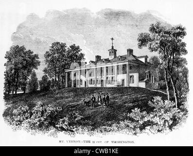 George Washington's home at Mount Vernon, Virginia Stock Photo
