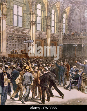 The New York Stock Exhange during the Panic of 1893 Stock Photo