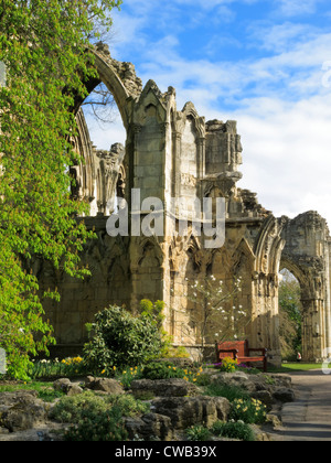 St Marys Abbey York Museum Gardens York Yorkshire England Stock Photo