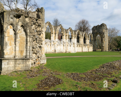 St Marys Abbey Museum Gardens York Yorkshire England Stock Photo