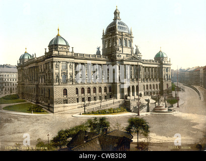 Prague, Museum, Bohemia, Austro-Hungary, photochrom, circa 1900. Stock Photo