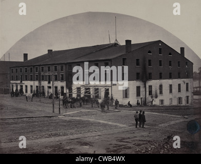 The Civil War, north side of Libby Prison, a Confederate military prison taken over by Union troops, Richmond, Virginia, Stock Photo