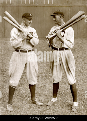 Baseball. Ty Cobb, Detroit, and Shoeless Joe Jackson, Cleveland, ca. 1913 Stock Photo