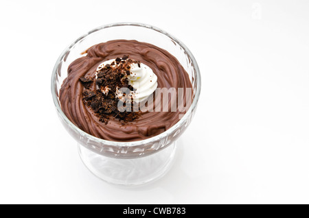 Dark chocolate pudding Stock Photo