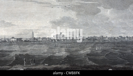 Charleston. A view of Charles-Town, the capital of South Carolina. 1774 Stock Photo