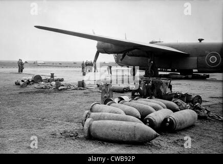 World War II British airfield recreation with Spitfires, jeeps and ...