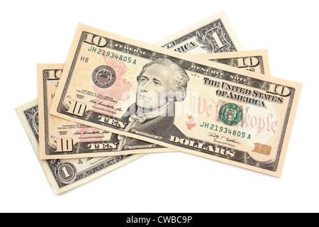 Dollar Bills, US Currency, Bank Notes Stock Photo