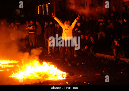 Berlin, riots on 1 May Stock Photo