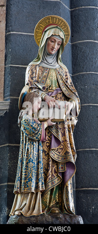 GENT - JUNE 23: Statue of holy and mohter of Virgin Mary from Saint Jacob church on June 23, 2012 in Gent, Belgium. Stock Photo