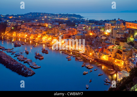 Marina Corricella, Procida Island, Bay of Naples, Campania, Italy Stock Photo