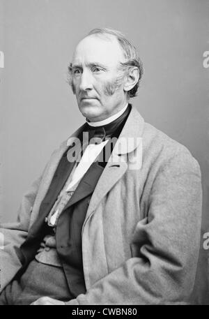 Wendell Phillips (1822-1884), American Abolitionist, was impatient with the slowness of Lincoln's  emancipation policy.  After Stock Photo
