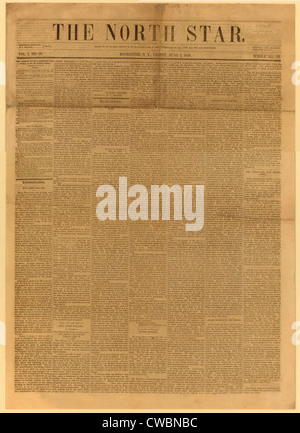 Front page of THE NORTH STAR, June 2, 1848, the abolitionist newspaper ...