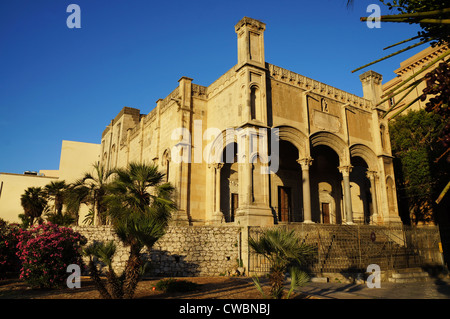 View of the gothic church of Saint Mary in the historical center of Palermo Stock Photo