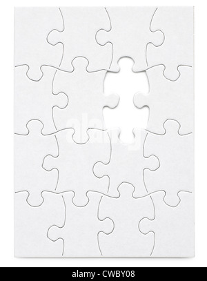 Jigsaw puzzle with piece missing Stock Photo