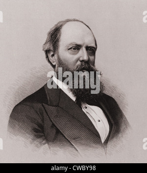 Othniel Charles Marsh (1831-1899), American paleontologists discovered and named 80 dinosaur fossils found in the American Stock Photo