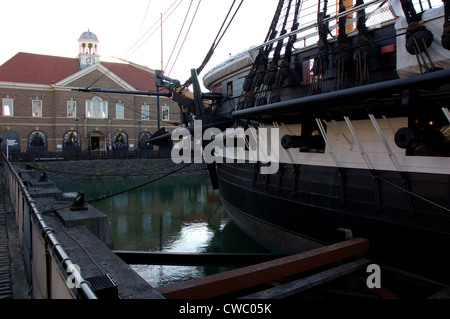 HMS Trincomalee at Hartlepool Historic Quay, Cleveland, UK Stock Photo