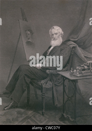 Samuel F. B. Morse (1791-1872), painter and inventor of the magnetic telegraph, in old age. Ca. 1860. Stock Photo