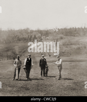 Andrew Carnegie and party on the St. Andrew golf links Westchester County New York. 1911. (BSLOC 2010 18 18) Stock Photo