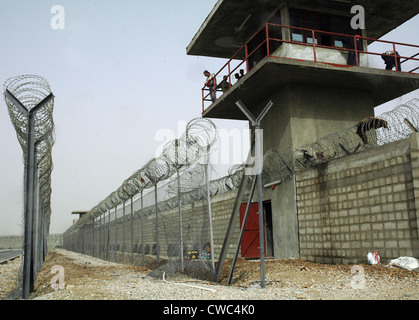 Nasiriyah Prison under construction during the US and Coalition occupation of Iraq. The maximum security prison will hold up to Stock Photo