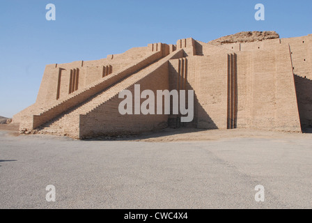 The Great Ziggurat of Ur was built by the Neo-Sumerians in the reign of King Nabonidus 556-539 BC on the rubble of an older Stock Photo