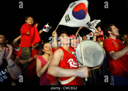 South Korean Soccer Fans Celebrate After South Korea Scored The First south-korean-soccer-fans-celebrate-after-south-korea-scored-the-first