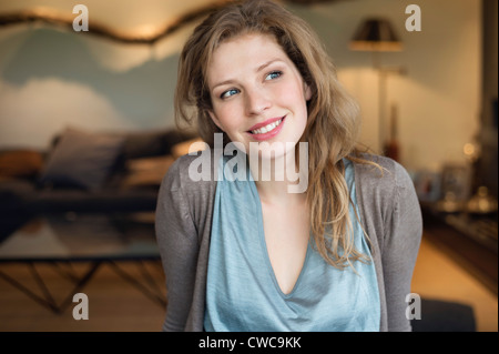 Close-up of a beautiful woman smiling Stock Photo