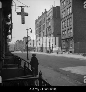 Harlem Street scene. May 1943 photo by Gordon Parks, Stock Photo