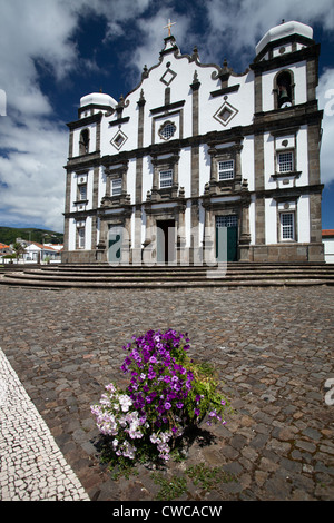 Igreja Matriz Nossa Senhora da Conceição, the main church in Santa Cruz das Flores, Flores Island, Azores islands, Portugal Stock Photo
