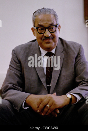 Thurgood Marshall (1908-1993), on June 13, 1967,the day President Johnson nominated him to the Supreme Court. When confirmed in Stock Photo