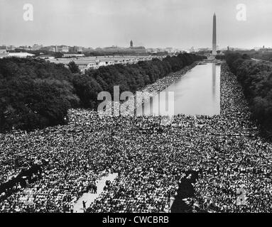 1963 March on Washington. A view of over 200,000 marchers along the Capitol mall. Aug. 28, 1963 Stock Photo