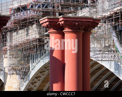 Blackfriars Bridge, London - old and new Stock Photo