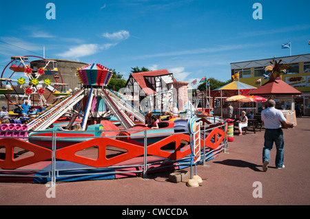 Dymchurch Funfair Kent UK Funfairs Fairground Fairgrounds Stock Photo