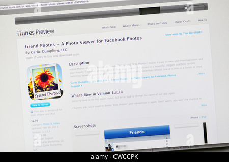 friend photos app website - view and download Facebook photos Stock Photo